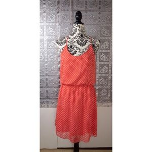 Amber Blue Orange and White Polka Dot Dress Size M